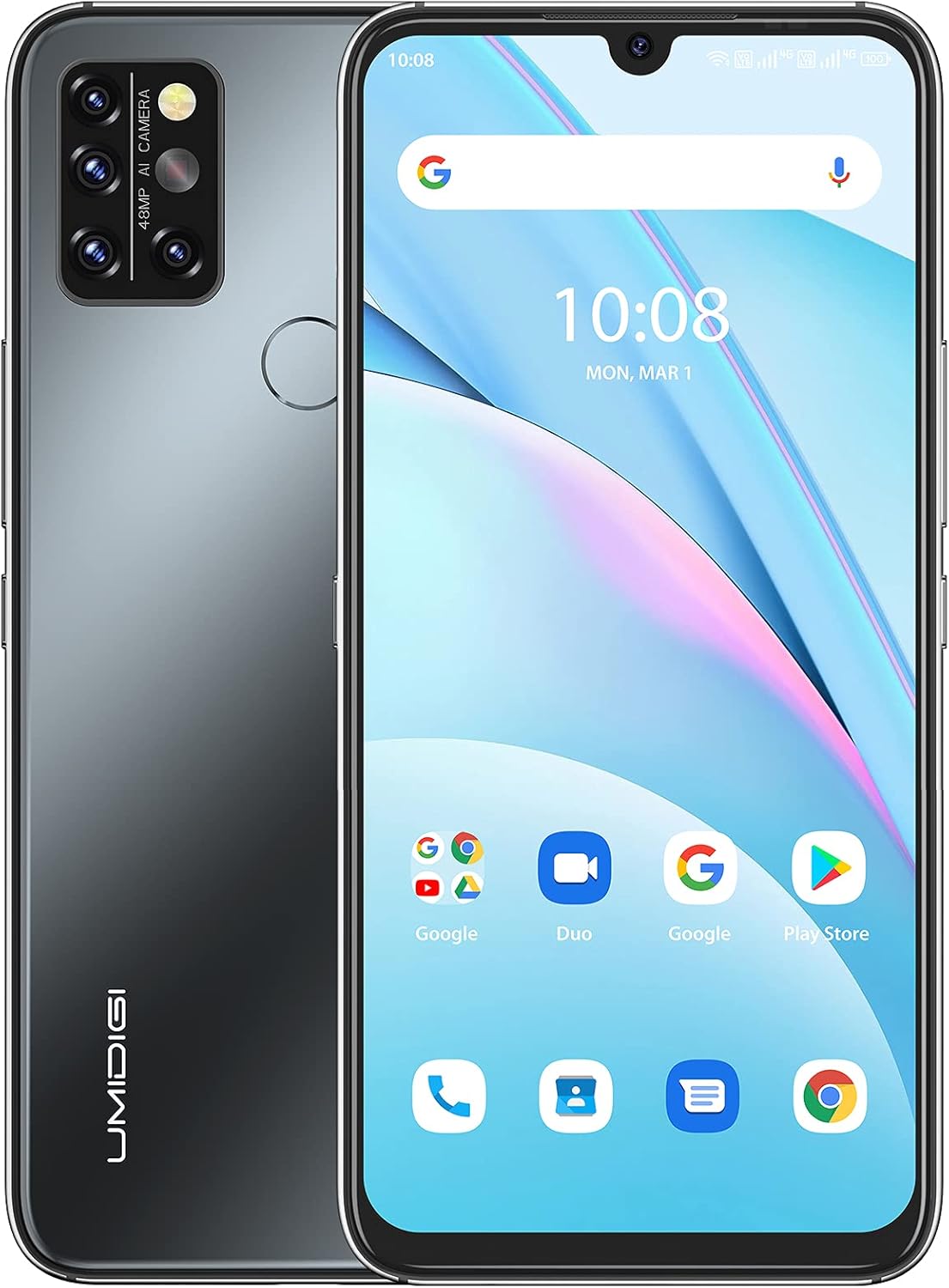 8GB+128GB 6.3" FHD+ Unlocked Smartphone with 4150mAh Battery and 48MP Quad Camera C7722