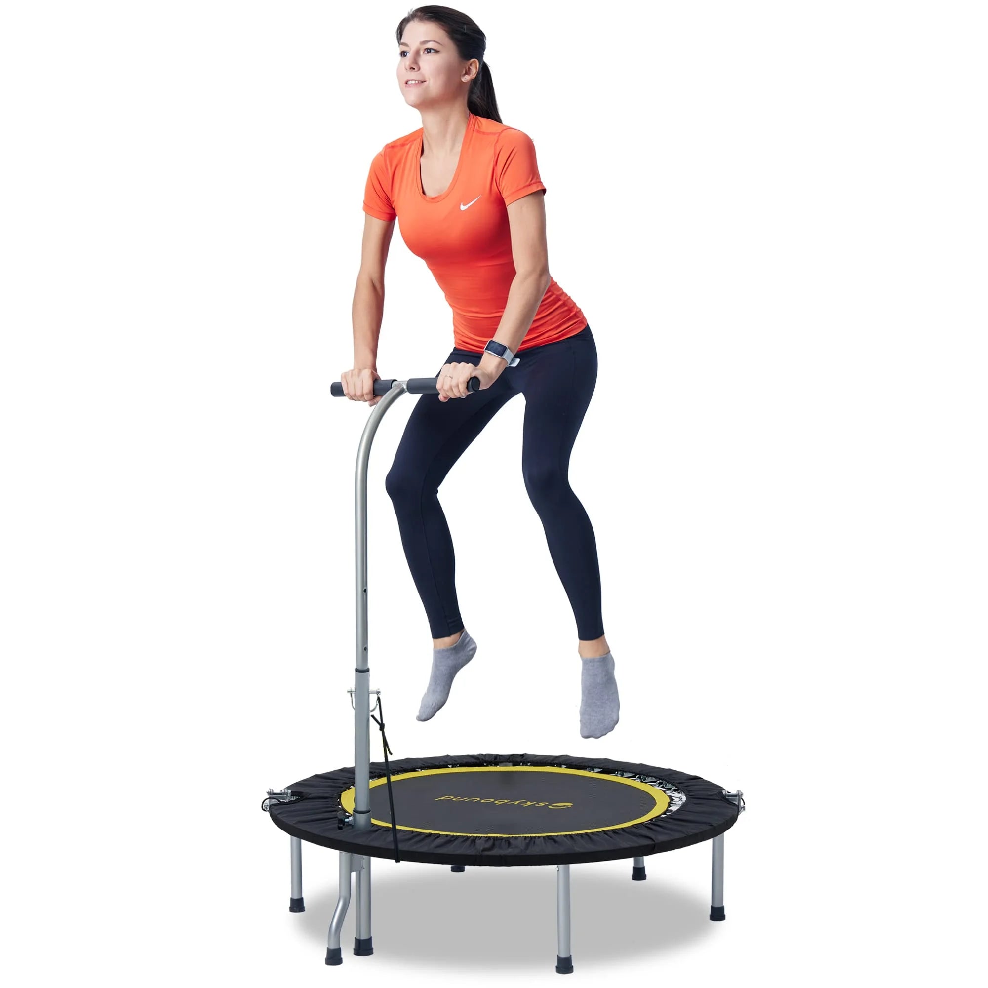 Foldable Mini Trampoline 39 Inch with Adjustable T-Bar Handle J3054