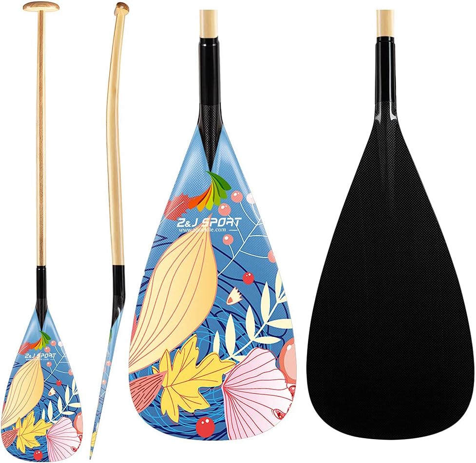 Carbon Blade Wood Bent Shaft Canoe Paddle Y89024