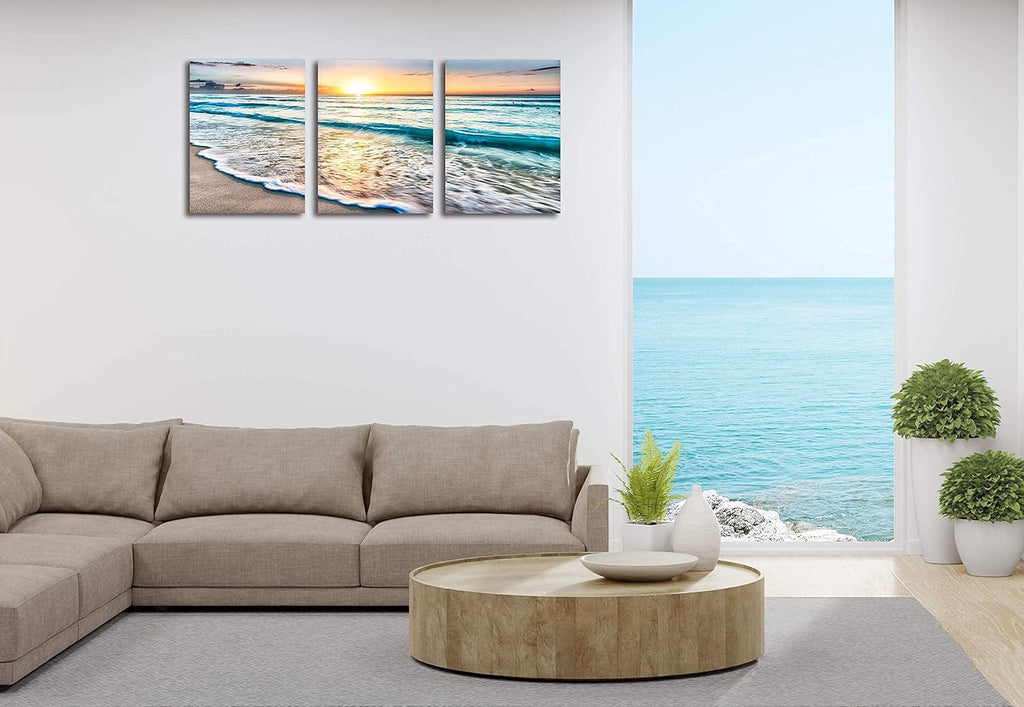 Framed Canvas Wall-Art Oil Painting 12x16inchx3pcs W132