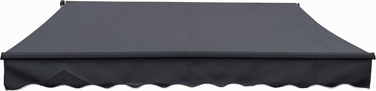 Motorized Retractable Patio Canopy Awning 10 x 8 Feet Gray E4686