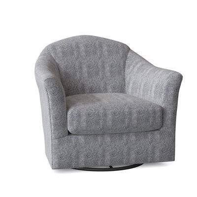 Navy Blue Swivel Barrel Chair S12465