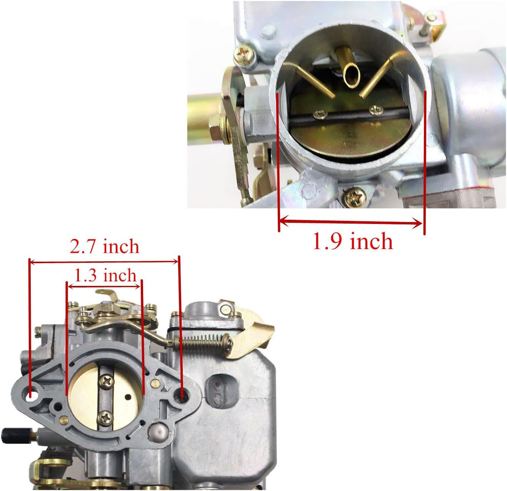 Carburetor for VW Beetles 1971-1979 Dual Port 1600cc Engine with 12V Electric Choke Pack of 2 G994934