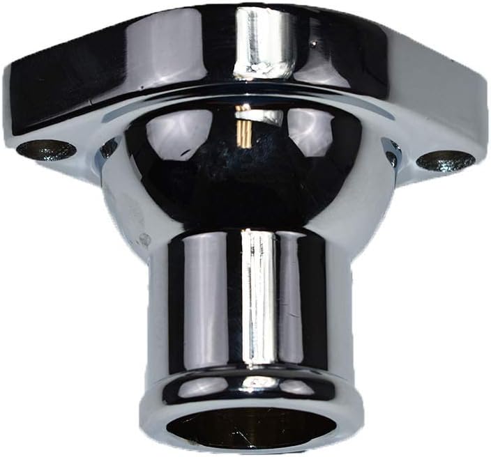 Straight Water Neck Thermostat Housing Chrome Aluminum Pack of 2 J461