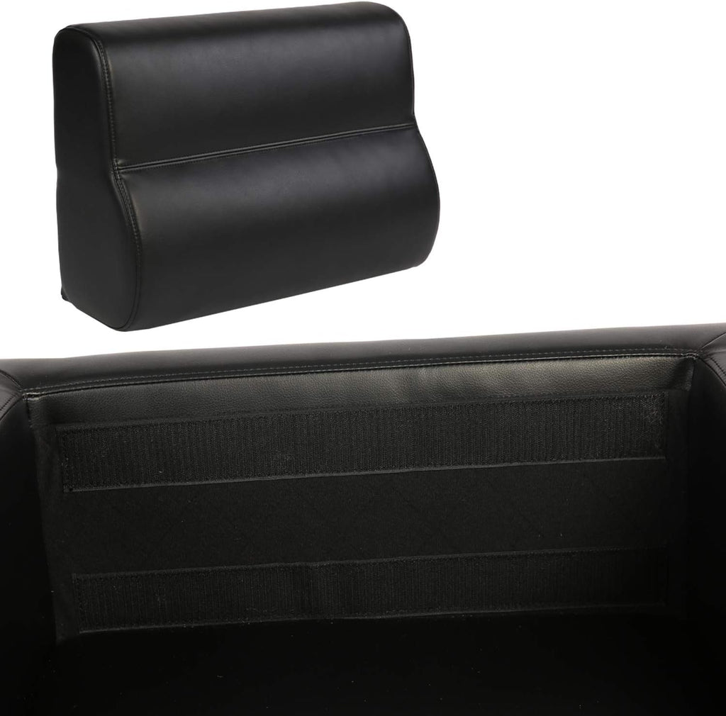 Black Leather Club Chair with Cushion P1974