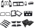 Carbon Fiber Grain Cover Trim Full Kit ABS 26pcs B525