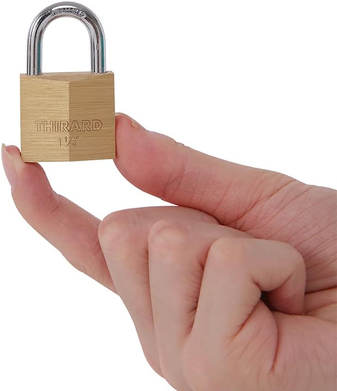 16 Pack Keyed Alike Solid Brass Padlock with 1-1/4” Wide Lock Body C39942