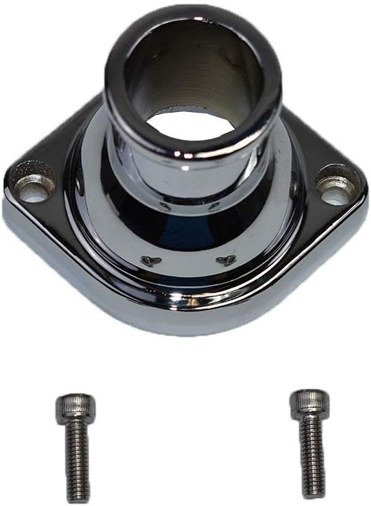 Straight Water Neck Thermostat Housing Chrome Aluminum Pack of 2 J461