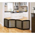 24 inch 4 Panel Wooden Freestanding Foldable Pet Gate Z554