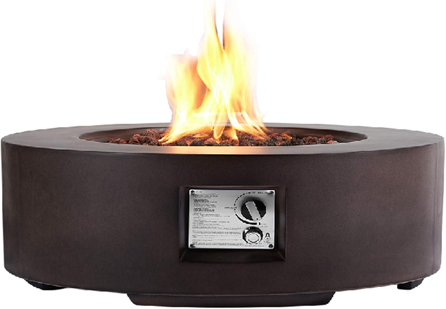 30in Outdoor Propane Fire Pit with Lava Rocks J3963