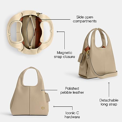 Polished Pebble Leather Lana Shoulder Bag 23 D669