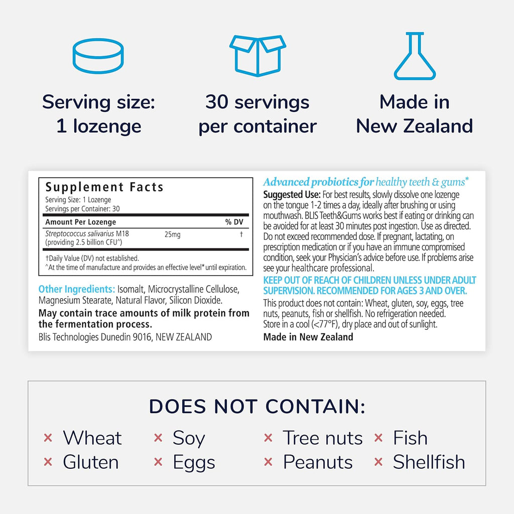 2.5 Billion Cfu Oral Probiotic Lozenges B3332