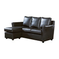 Dark Gray Faux Leather Sectional Sofa G1203