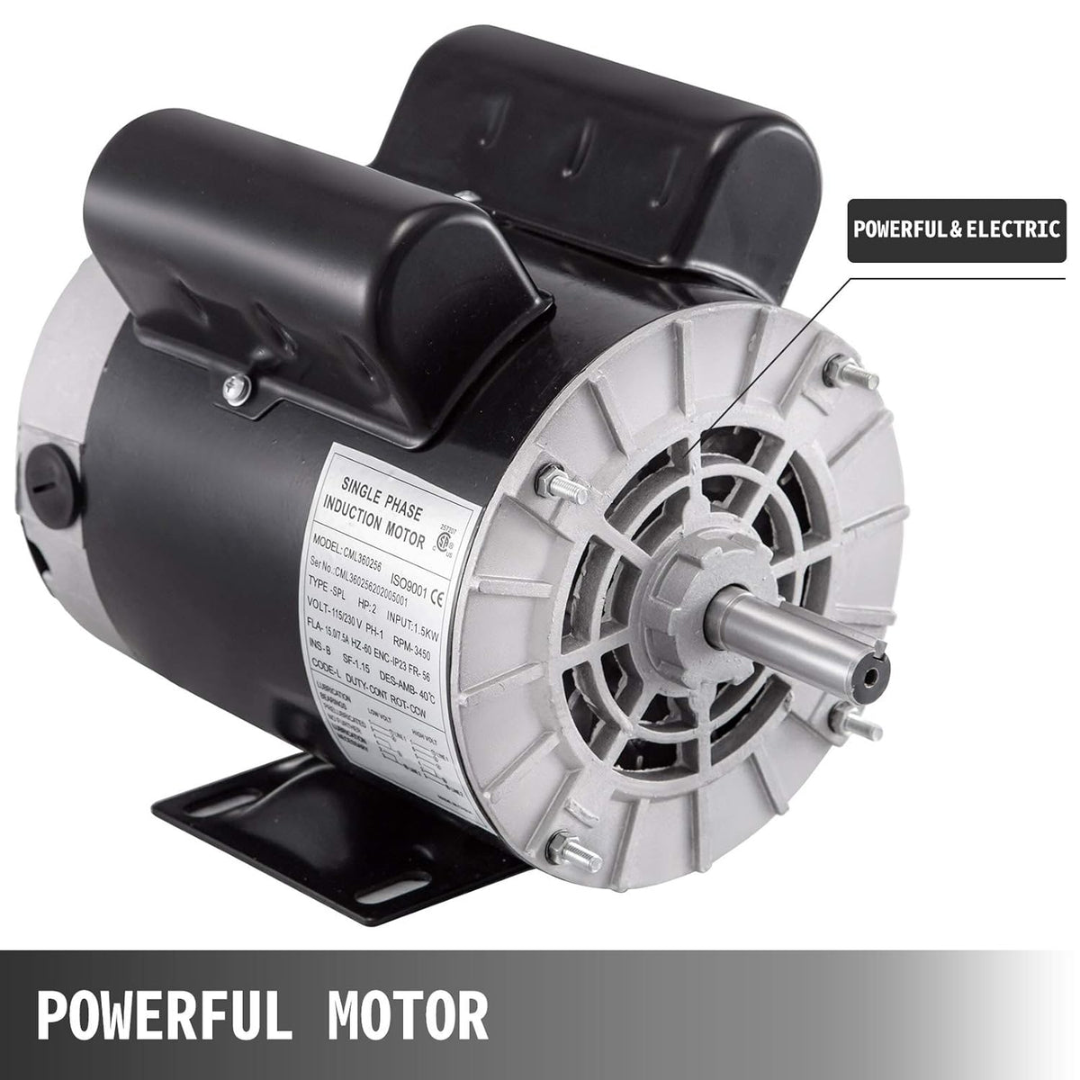 2Hp 3450RPM 115V 230V 56 Frame Single Phase Electric Motor K6941