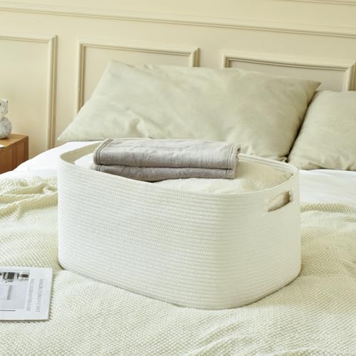 Rectangle Woven Cotton Rope Storage Basket B727