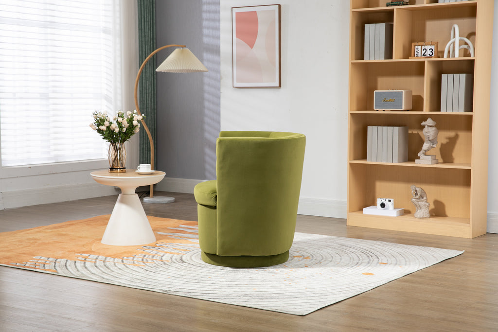 Swivel Barrel Chair with Storage U398