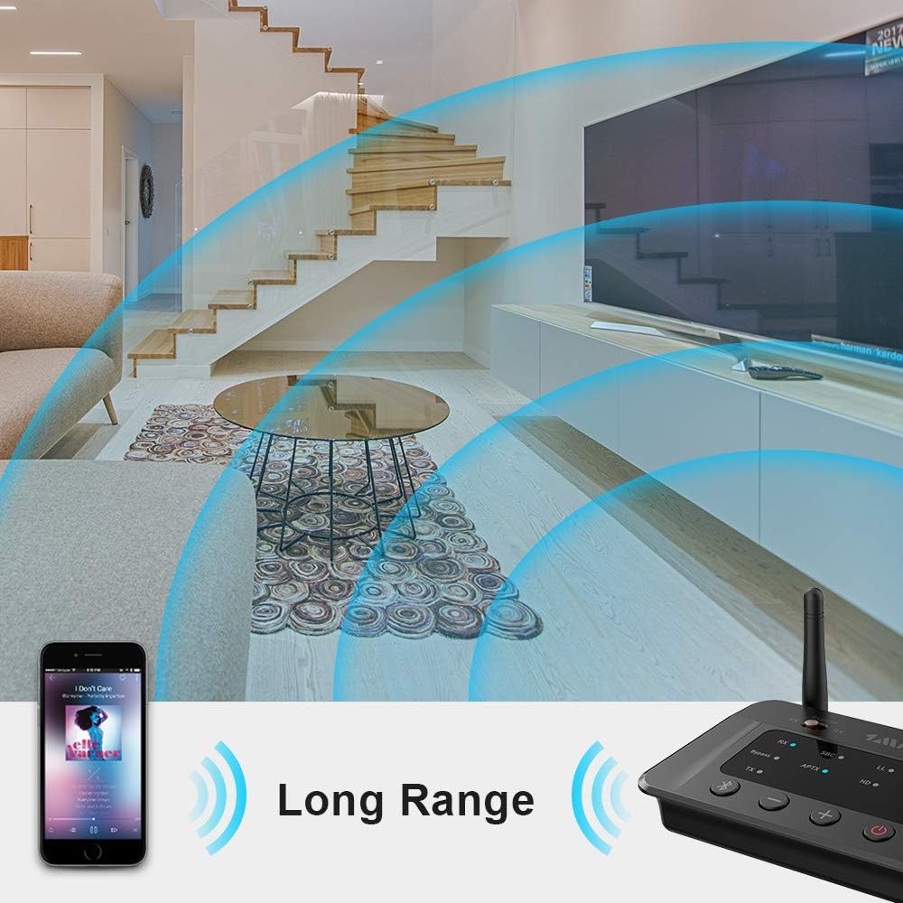 Bluetooth 5.0 Transmitter Receiver Audio Adapter with Optical RCA AUX 3.5mm N6024