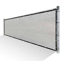 4 ft. x 111 ft. Grey HDPE Privacy Fence Screen with Reinforced Grommets F421