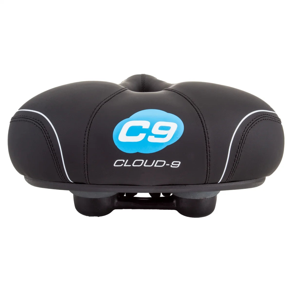 Black Soft Vinyl Hybrid Bike Saddle H928514