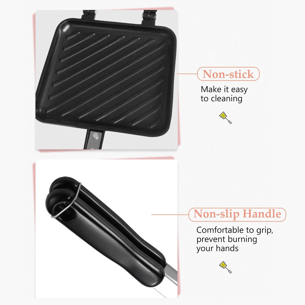 Non-stick Grilled Sandwich Maker with Insulated Handle U624