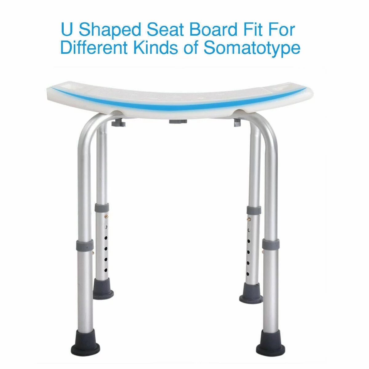White 6 Adjustable Height Bath Shower Chair C52000