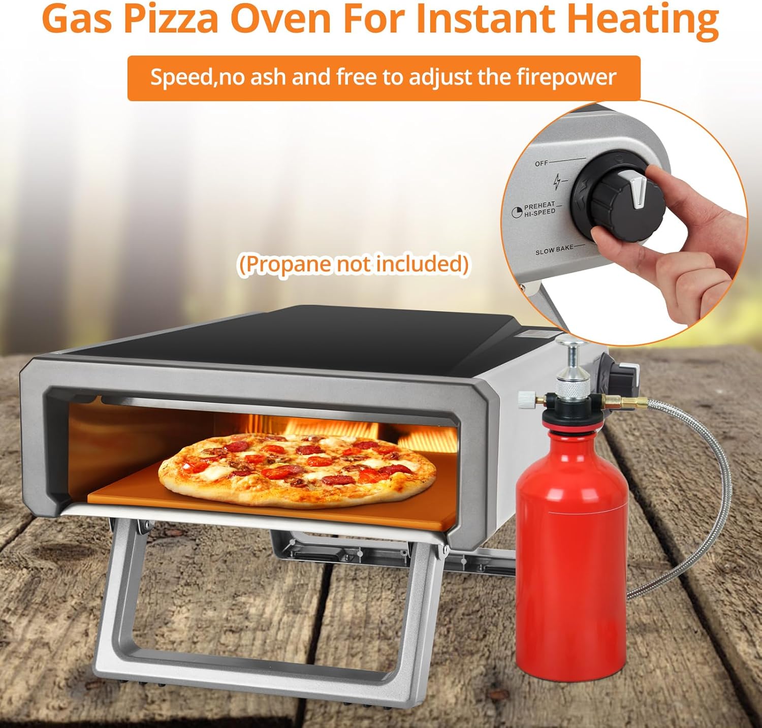 12" Stainless Steel Portable Pizza Oven P136499