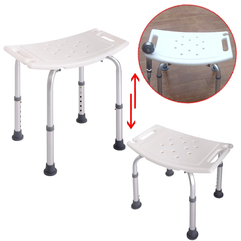 White 6 Adjustable Height Bath Shower Chair C52000