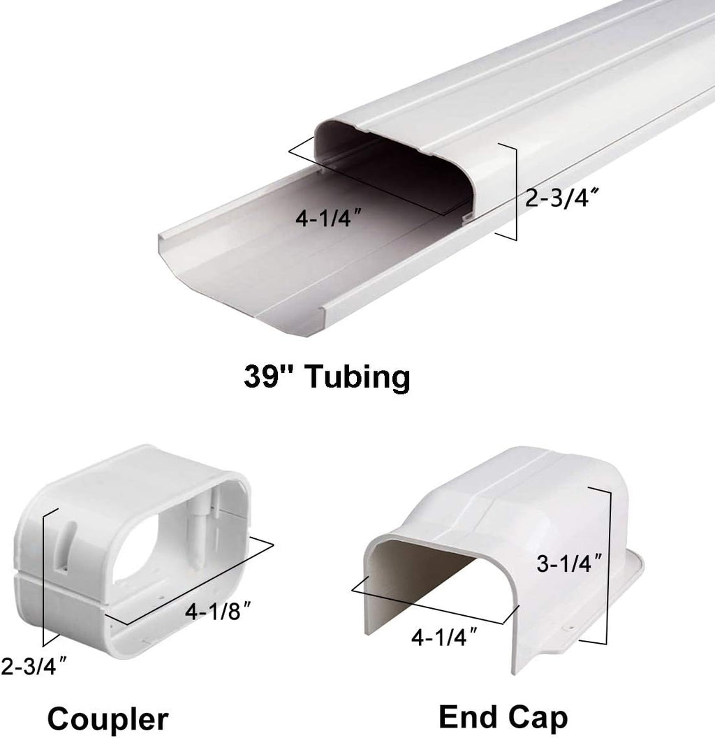 4" 7.5 Ft AC Decorative PVC Line Set Cover Kit, Pack of 2 N75771