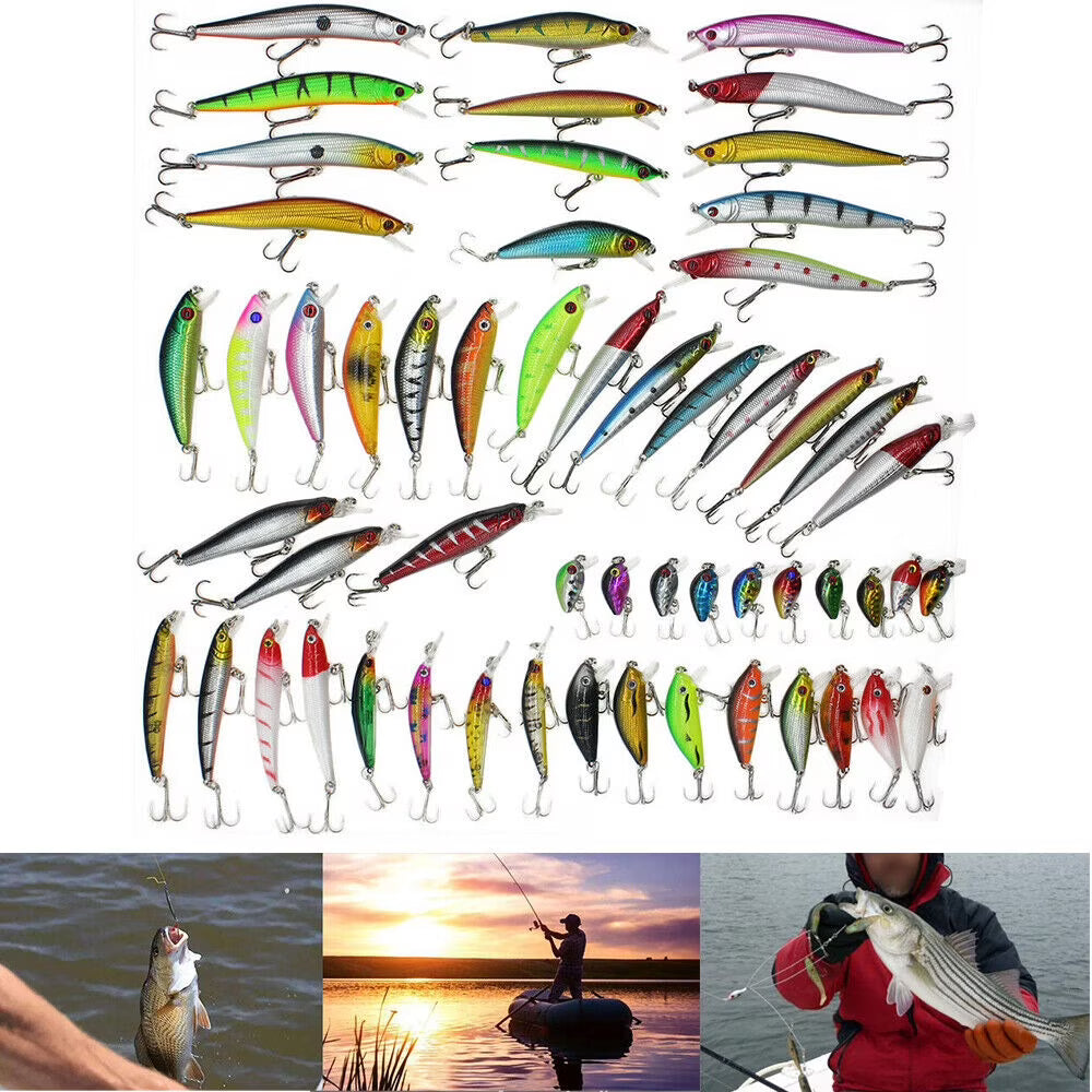 56 Diverse Fishing Baits Lure Set N61709
