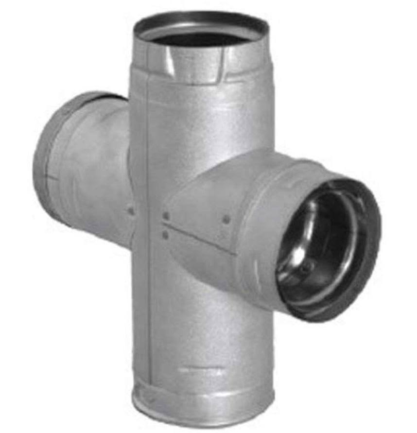 4'' PelletVent Pro Double Tee with Clean-Out Cap E79817