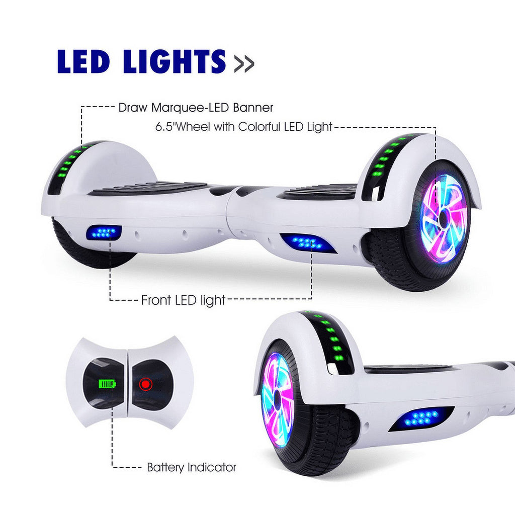 6.5 inch Two Wheel Self Balancing Electric Scooter with Bluetooth Speaker and LED Lights J44474
