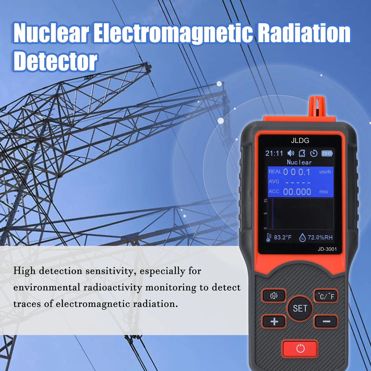 Multifunctional Geiger Counter and Electromagnetic Radiation and Humidity Measurement Device R945933