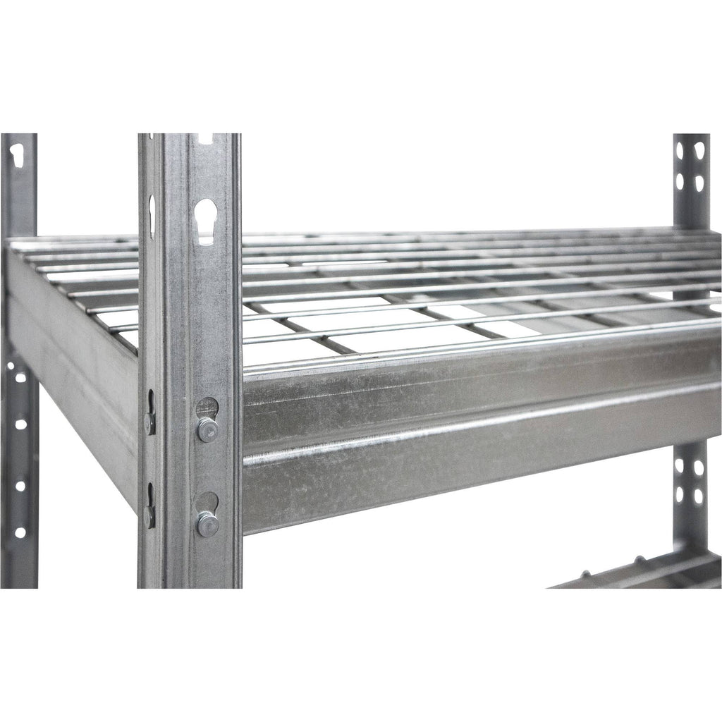 Galvanized Wire Deck Shelving, 4 Shelves, 880-Lb. Capacity per Shelf O8972
