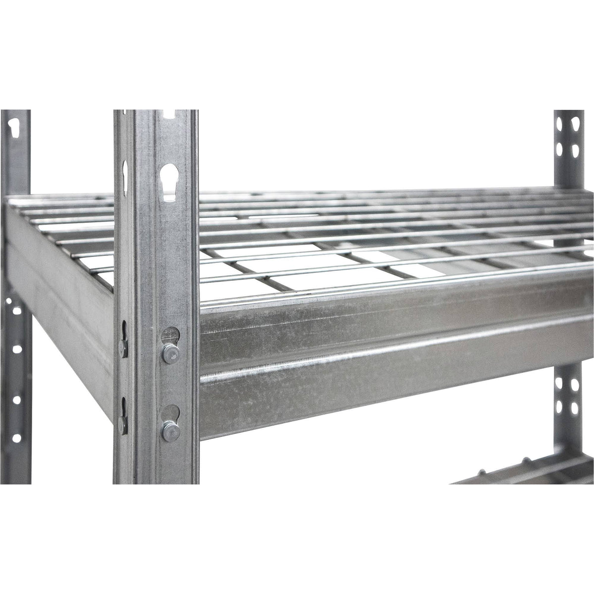 Galvanized Wire Deck Shelving, 4 Shelves, 880-Lb. Capacity per Shelf O8972