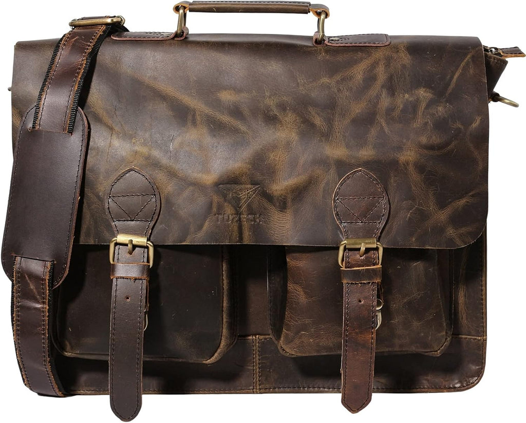 Retro Leather Laptop Messenger Bag W8010