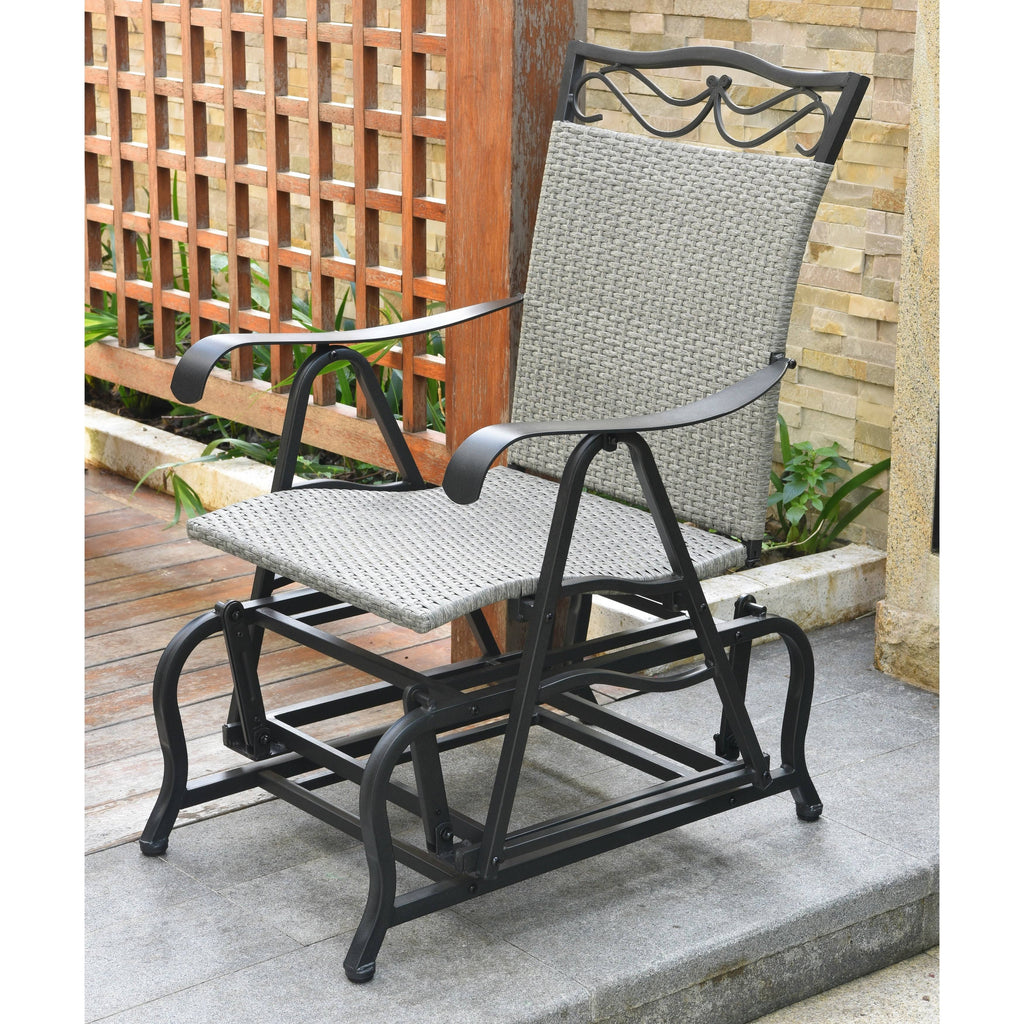 Resin Wicker Steel Glider Chair E8280