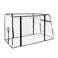 Collapsible Wagon Cart Waterproof Cover Canopy Transparent PVC 33x15.7x27.6inch Portable Dustproof Rainproof P222782