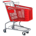 Red Plastic Shopping Cart 3.5 Cu. Foot Capacity D700