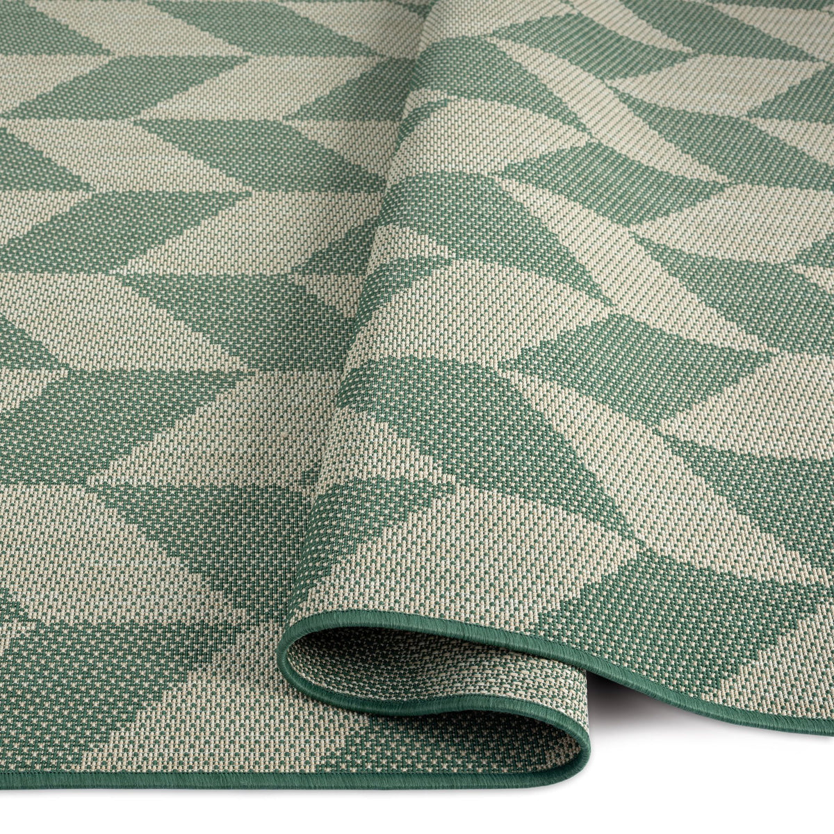 Beige/Green 5'2"x7'2" Indoor/Outdoor Area Rug Y234