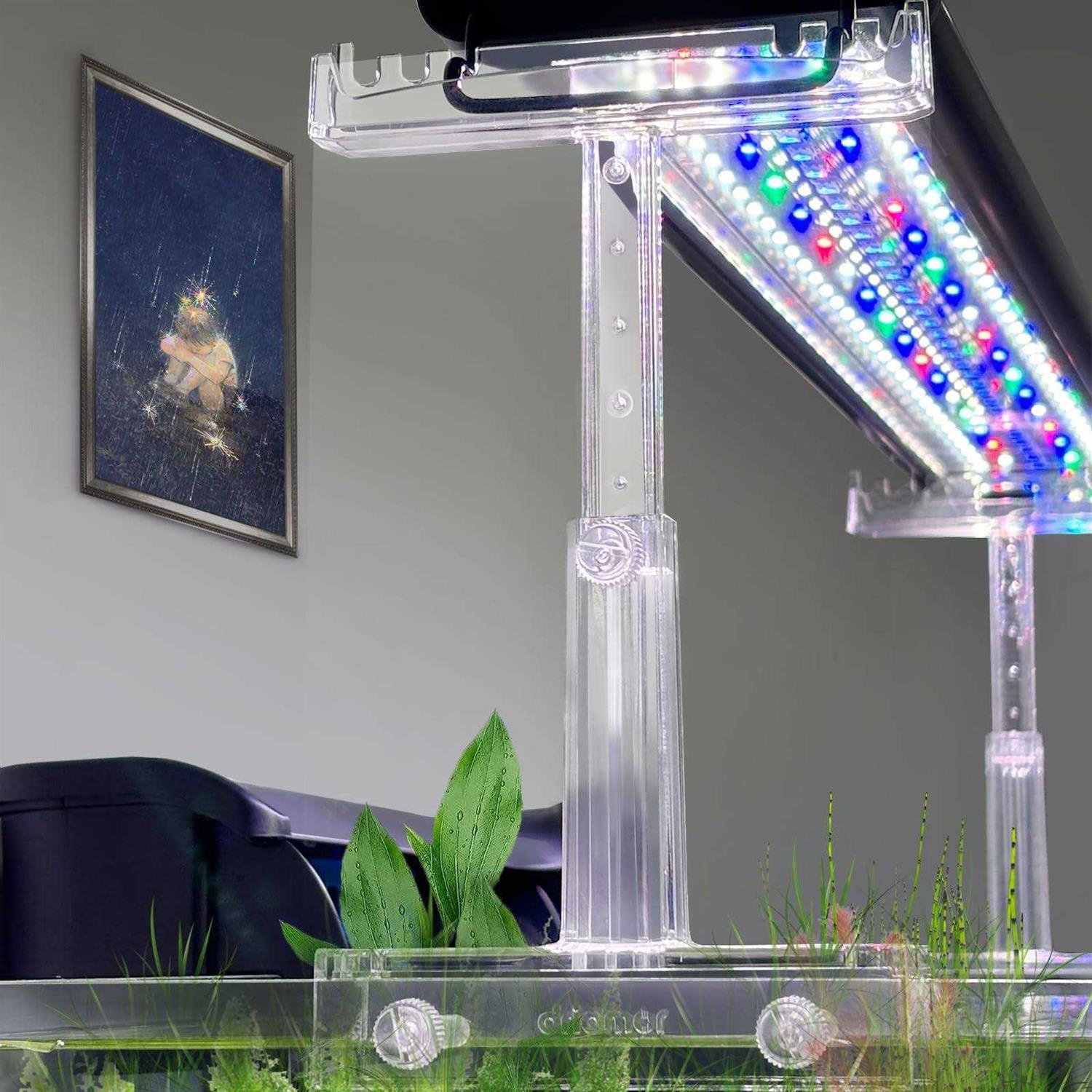 Clear Acrylic Aquarium Light Holder Stand 2pcs I833377