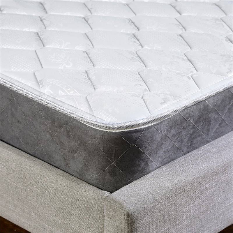 White Fabric King Tight Top Mattress S462354