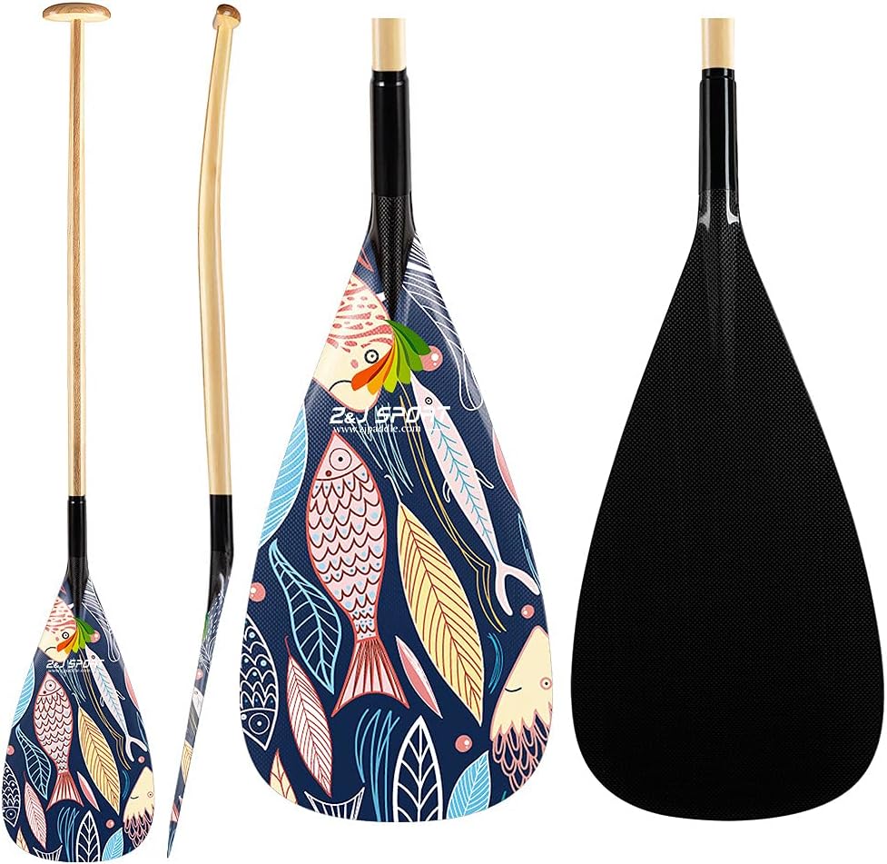 Carbon Blade Wood Bent Shaft Canoe Paddle Y89024