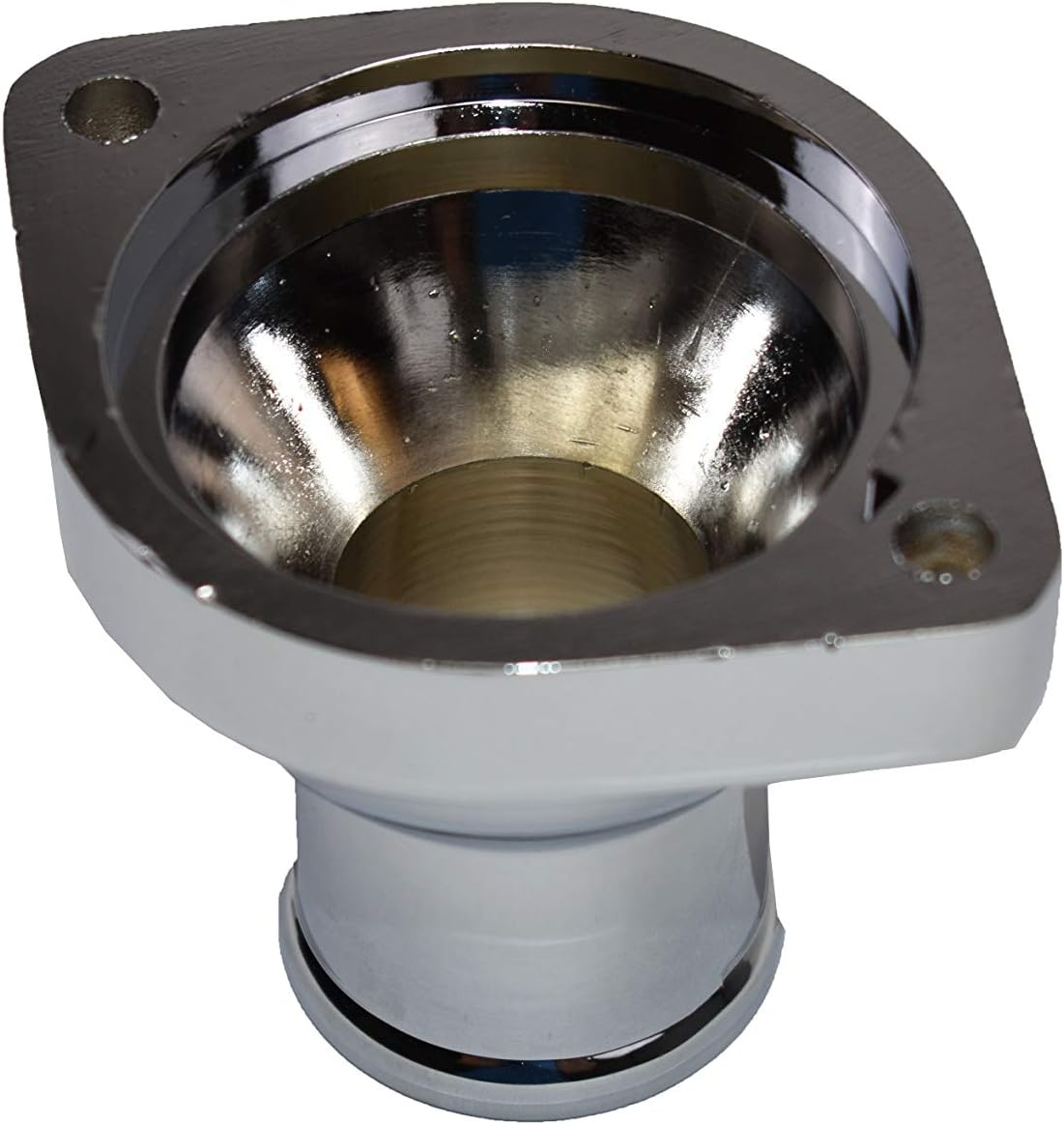Straight Water Neck Thermostat Housing Chrome Aluminum Pack of 2 J461