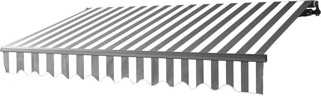 Motorized Retractable Patio Canopy Awning 10 x 8 Feet Gray E4686
