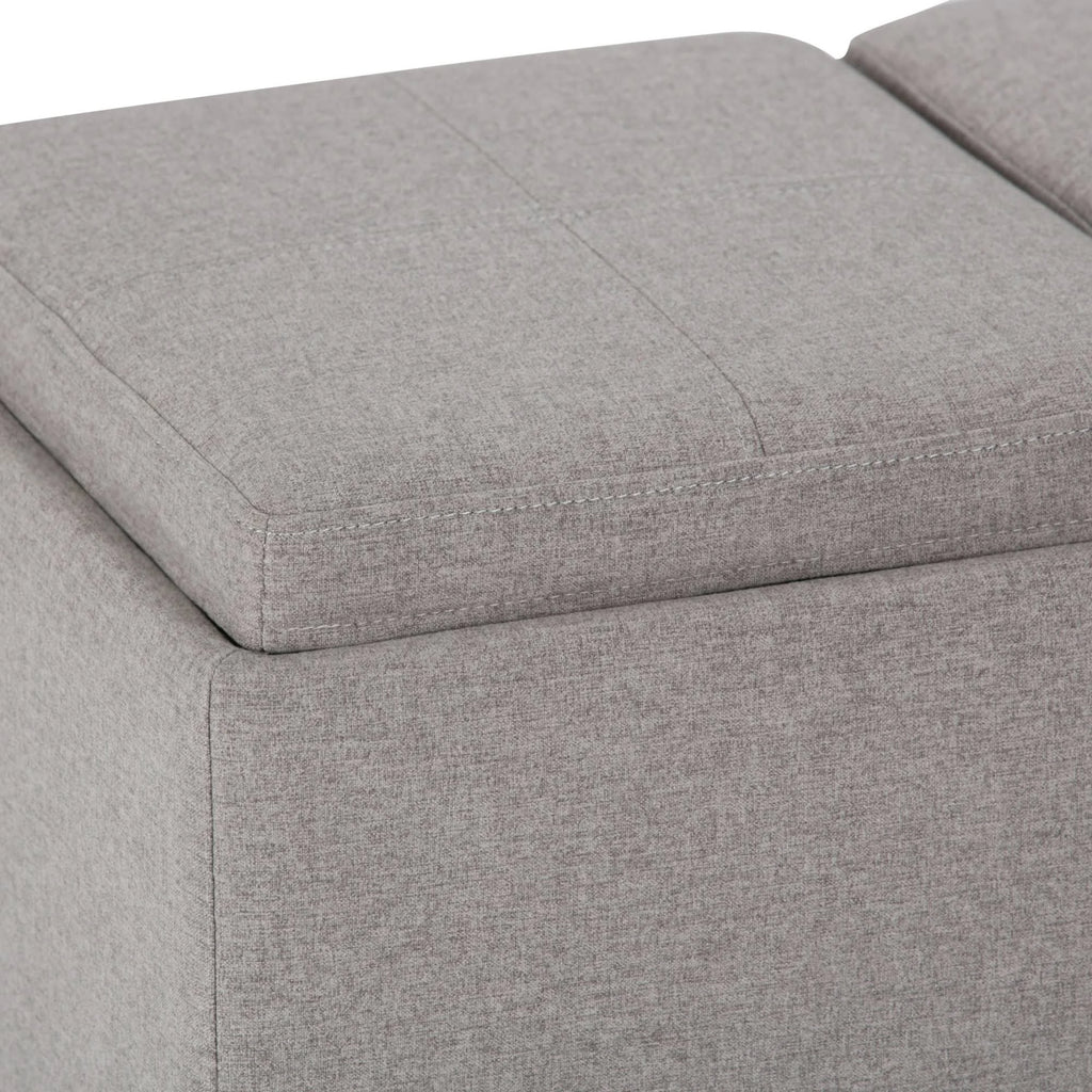 Cloud Grey Rectangle Storage Ottoman P29788