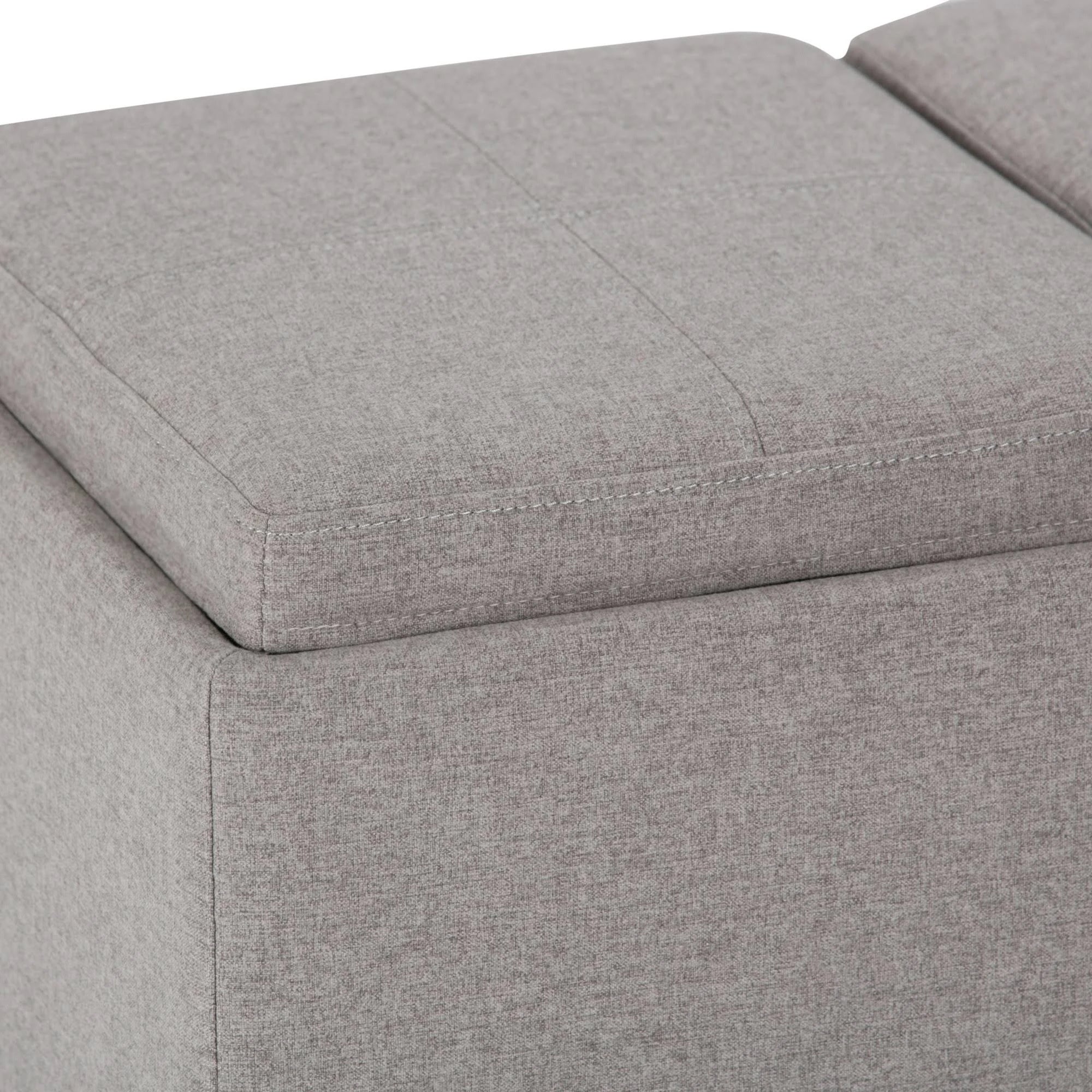 Cloud Grey Rectangle Storage Ottoman P29788