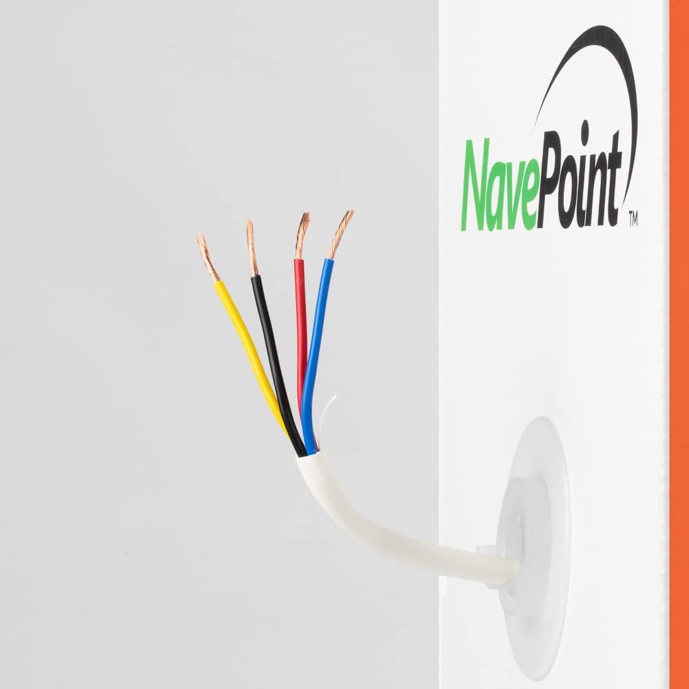 500ft 16/4 AWG 4 Conductor White Speaker Cable T642412