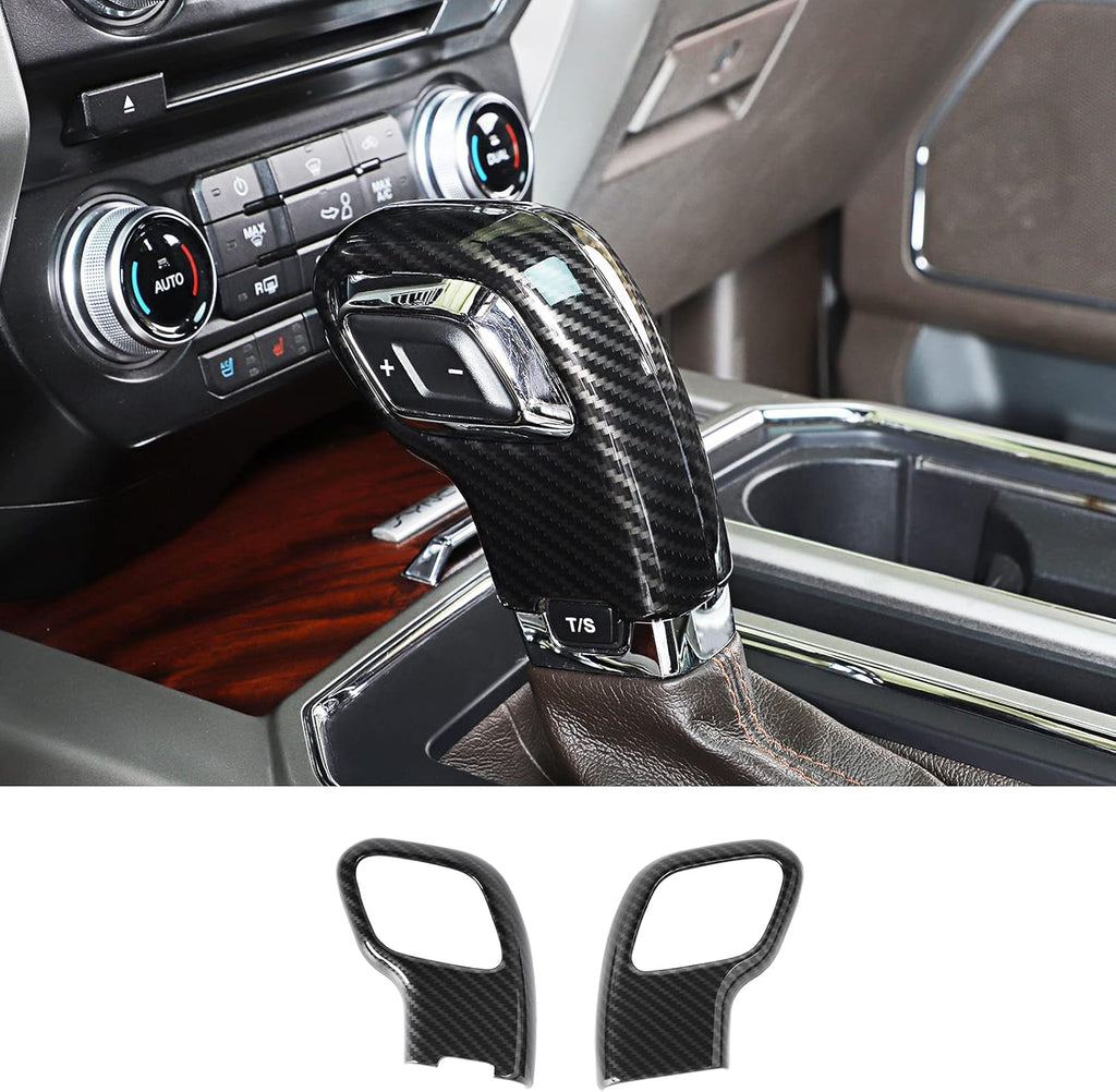 ABS Carbon Fiber Gear Shift Knob Cover W21255