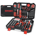 287PCs Hand Tool Set with Hammer, Pliers, Ratchet Wrench, Socket, Portable Tool Box Q38805