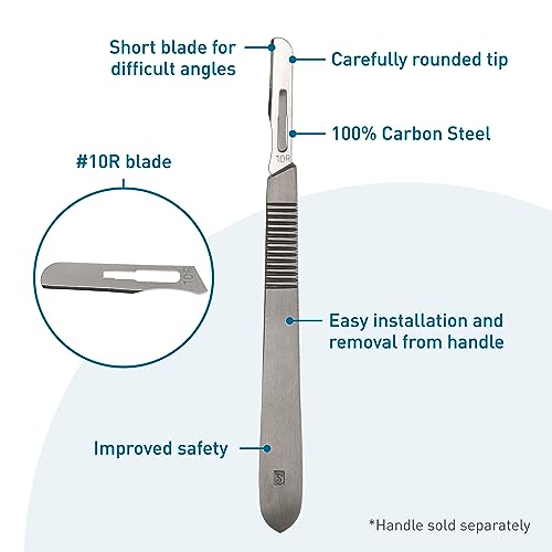 100 PCS Carbon Steel Dermaplaning Blades A2226